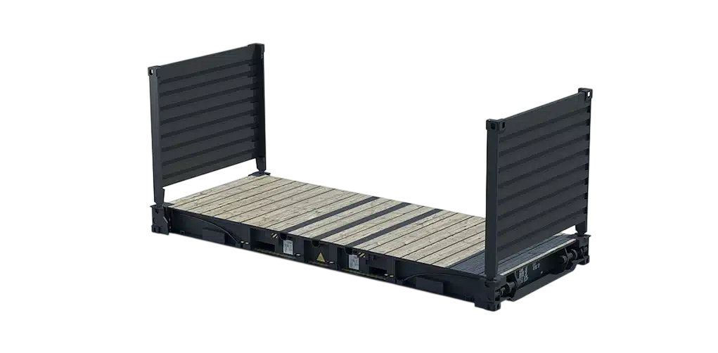 Container maritime 20 pieds flat rack