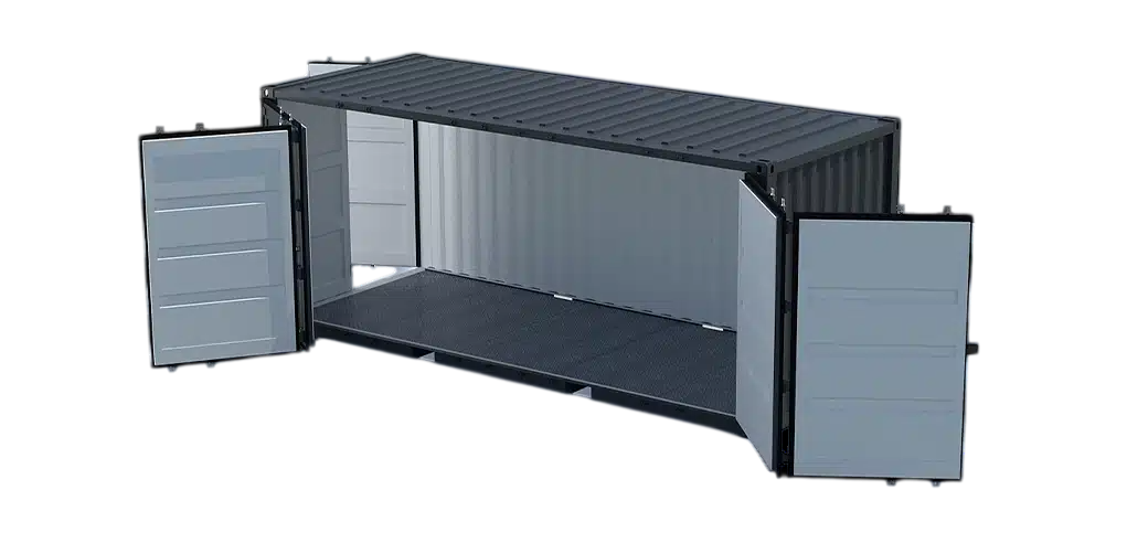 Container maritime 20 pieds open side