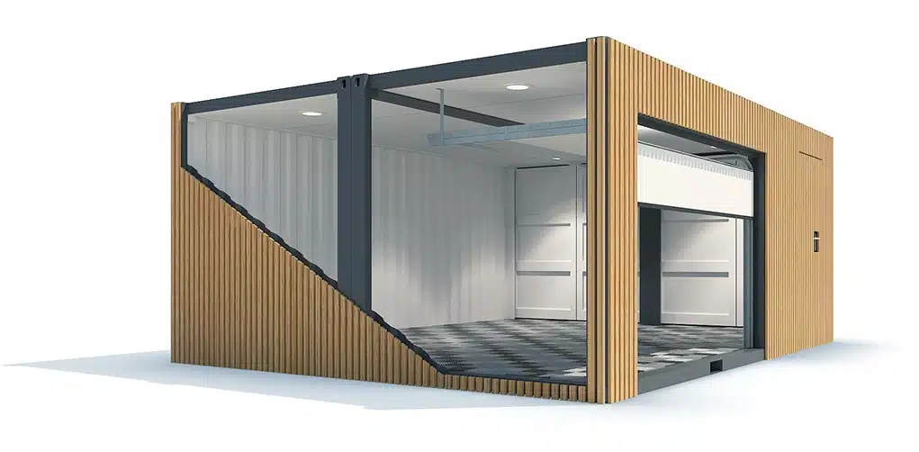 Container garage aménagé