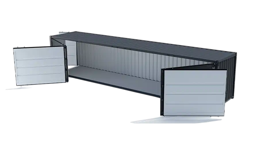 Container maritime 40 pieds dry high cube open side