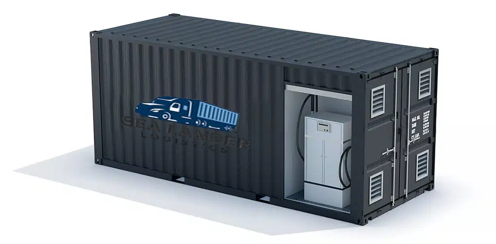 Container station carburant mobile