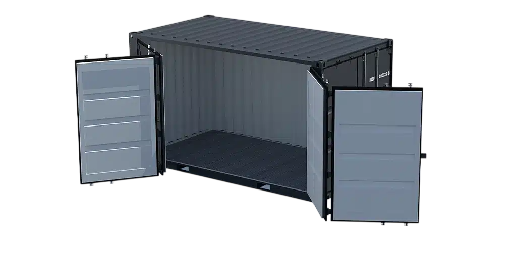 Container de stockage 15 pieds open side