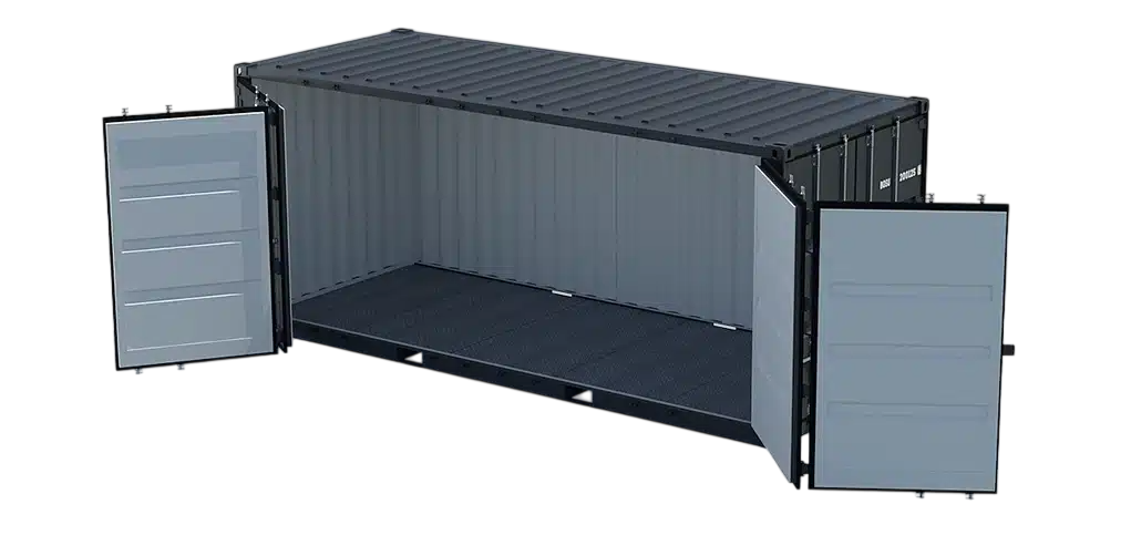 Container de stockage 20 pieds open side