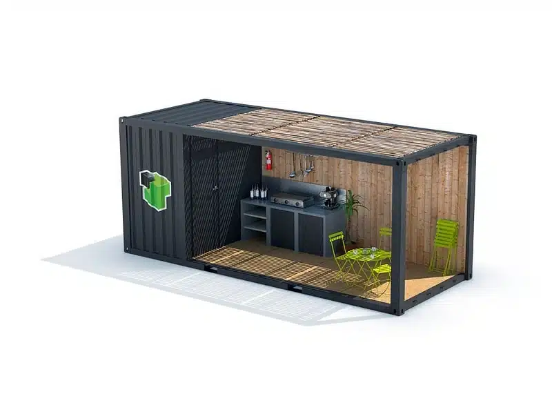 Container cuisine d’été extérieure